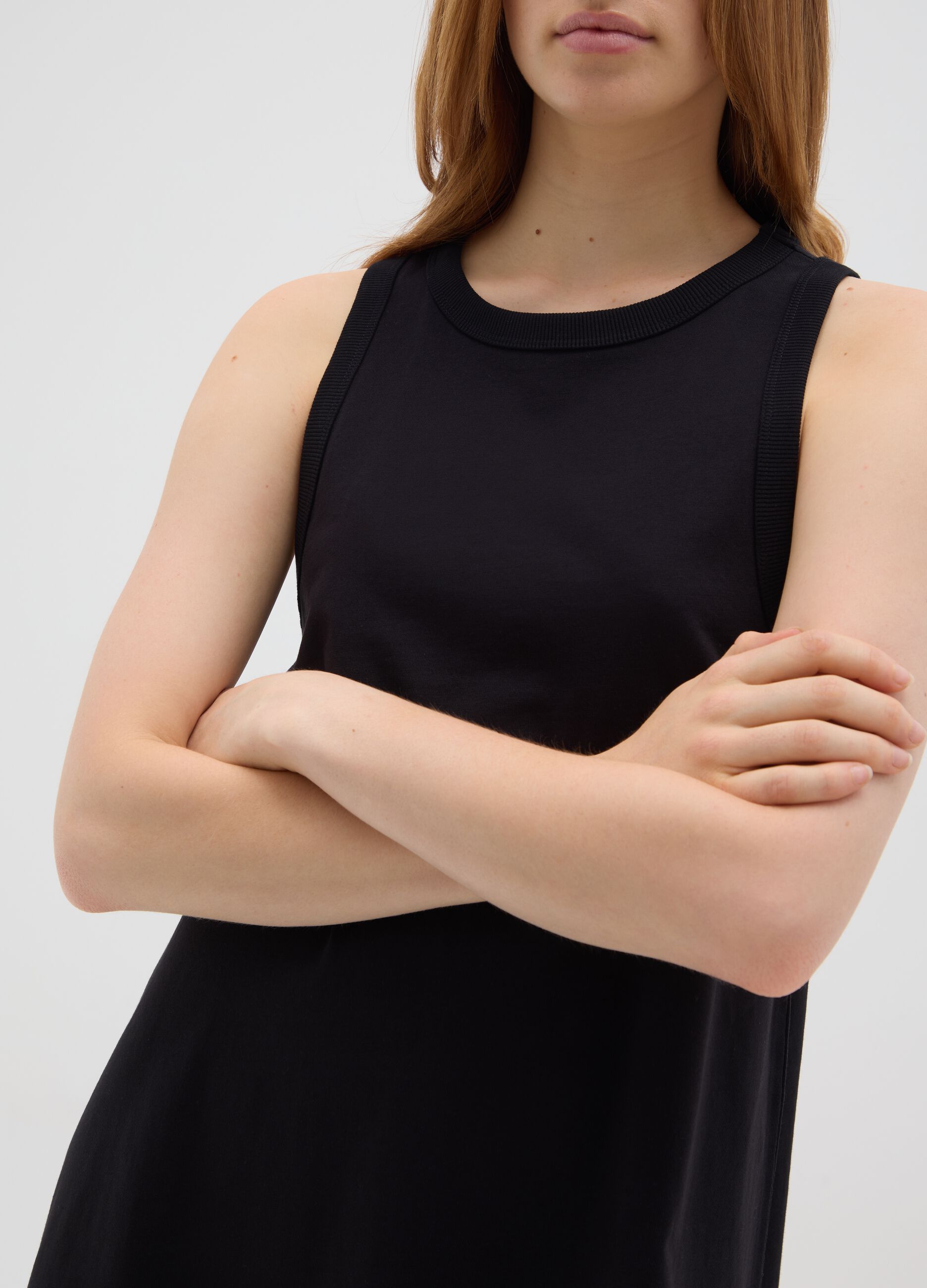Abito da donna in puro cotone nero