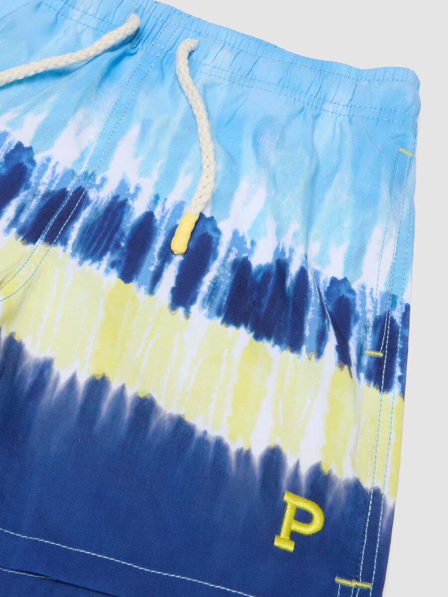 Boxer mare azzurro tie-dye con coulisse_2