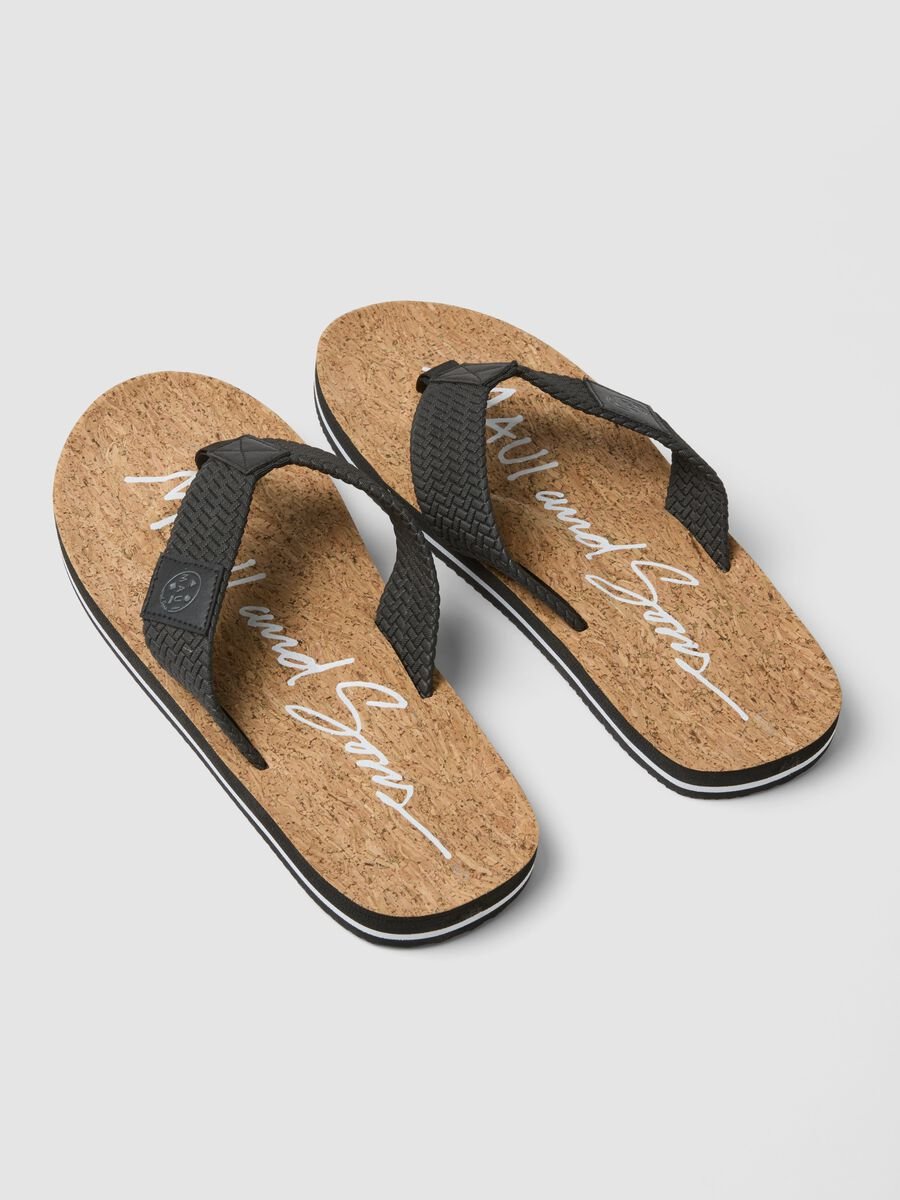 Multicolour flip-flops with cork sole_1