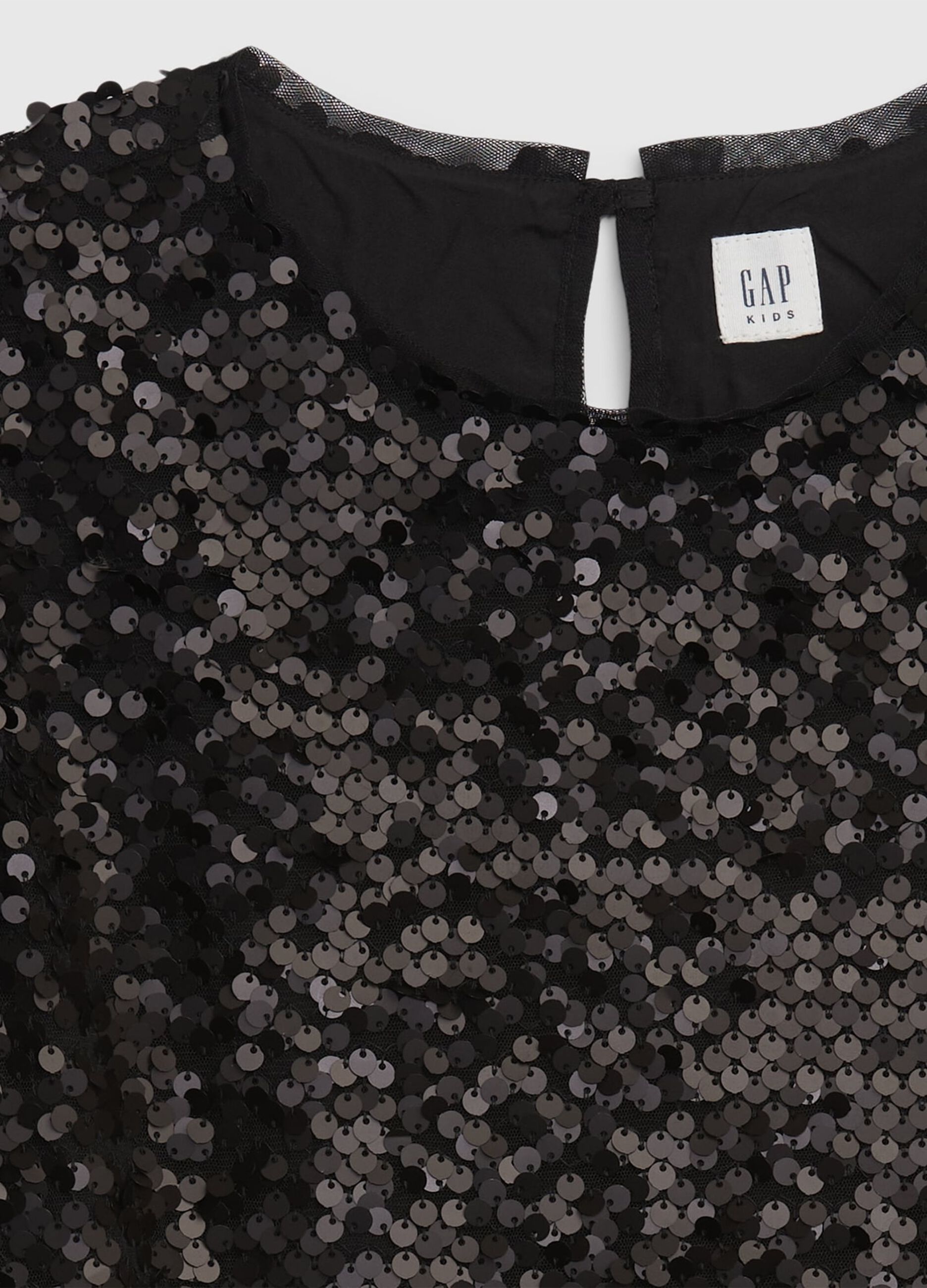 Vestito a maniche corte con paillettes 