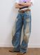 Light blue pure cotton loose-fit jeans_3