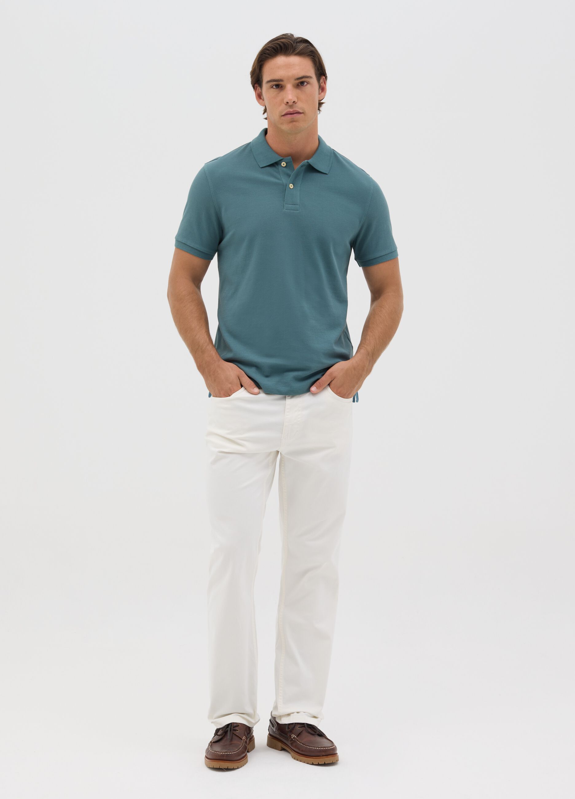 Organic cotton regular-fit polo shirt