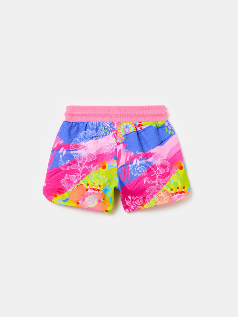 Shorts with drawstring and Donald Duck 90 print_1