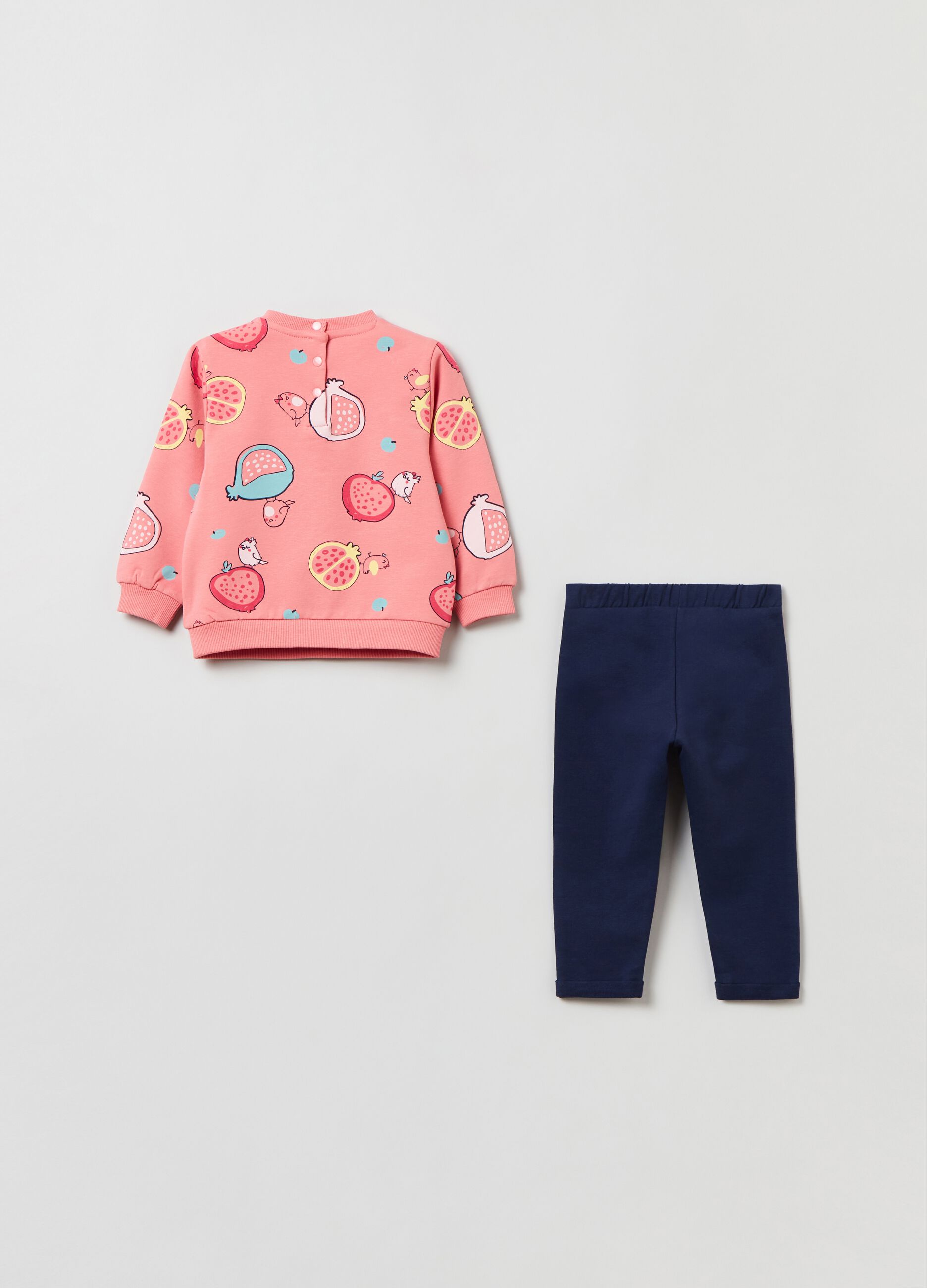 Jogging set in felpa con stampa_1