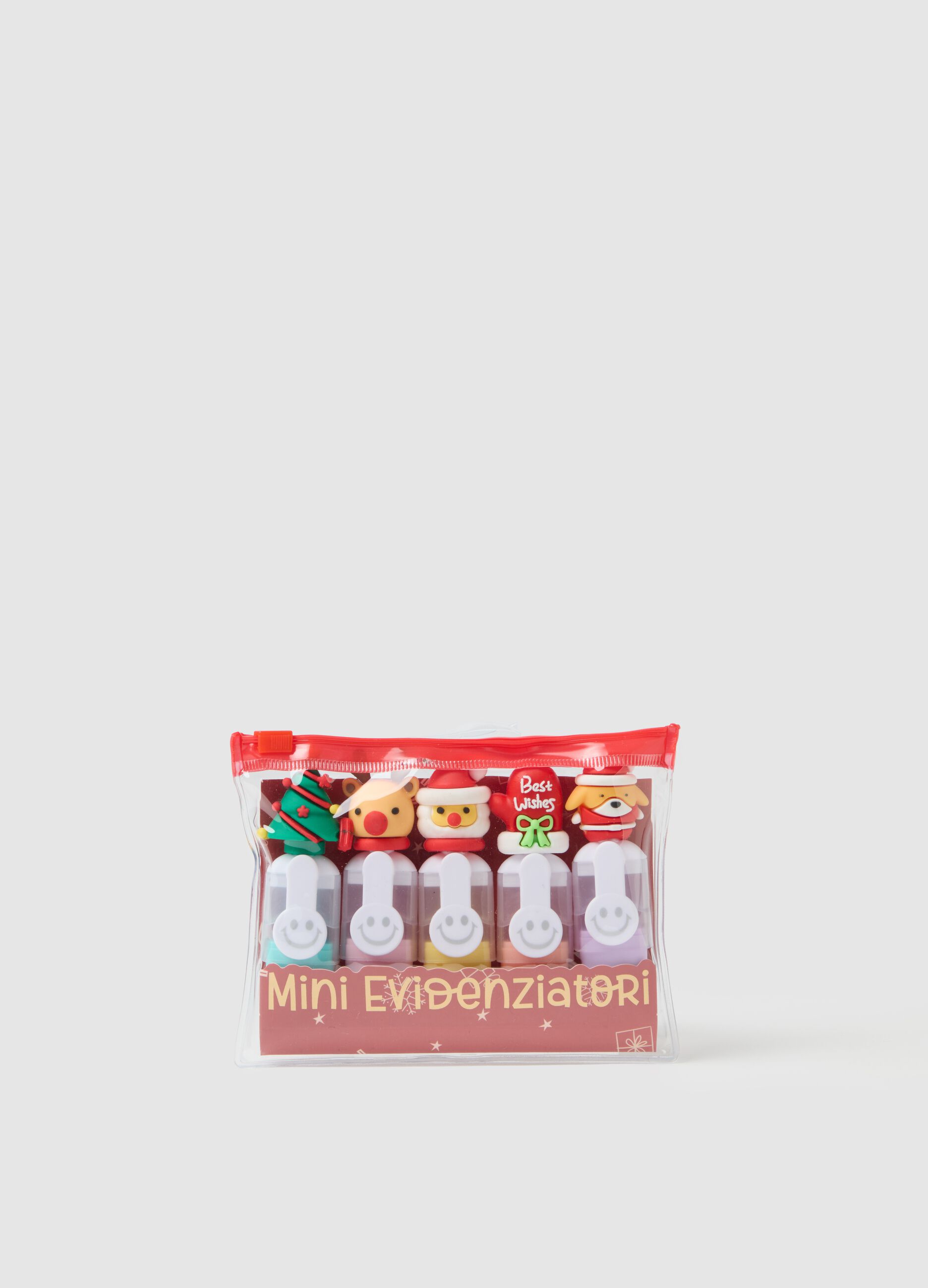 Multi-colour Highlighter Multipack With Festive Figures