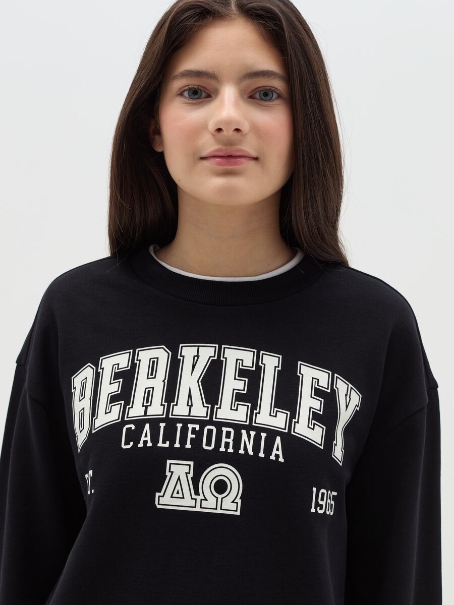 Round neck sweatshirt with print_2