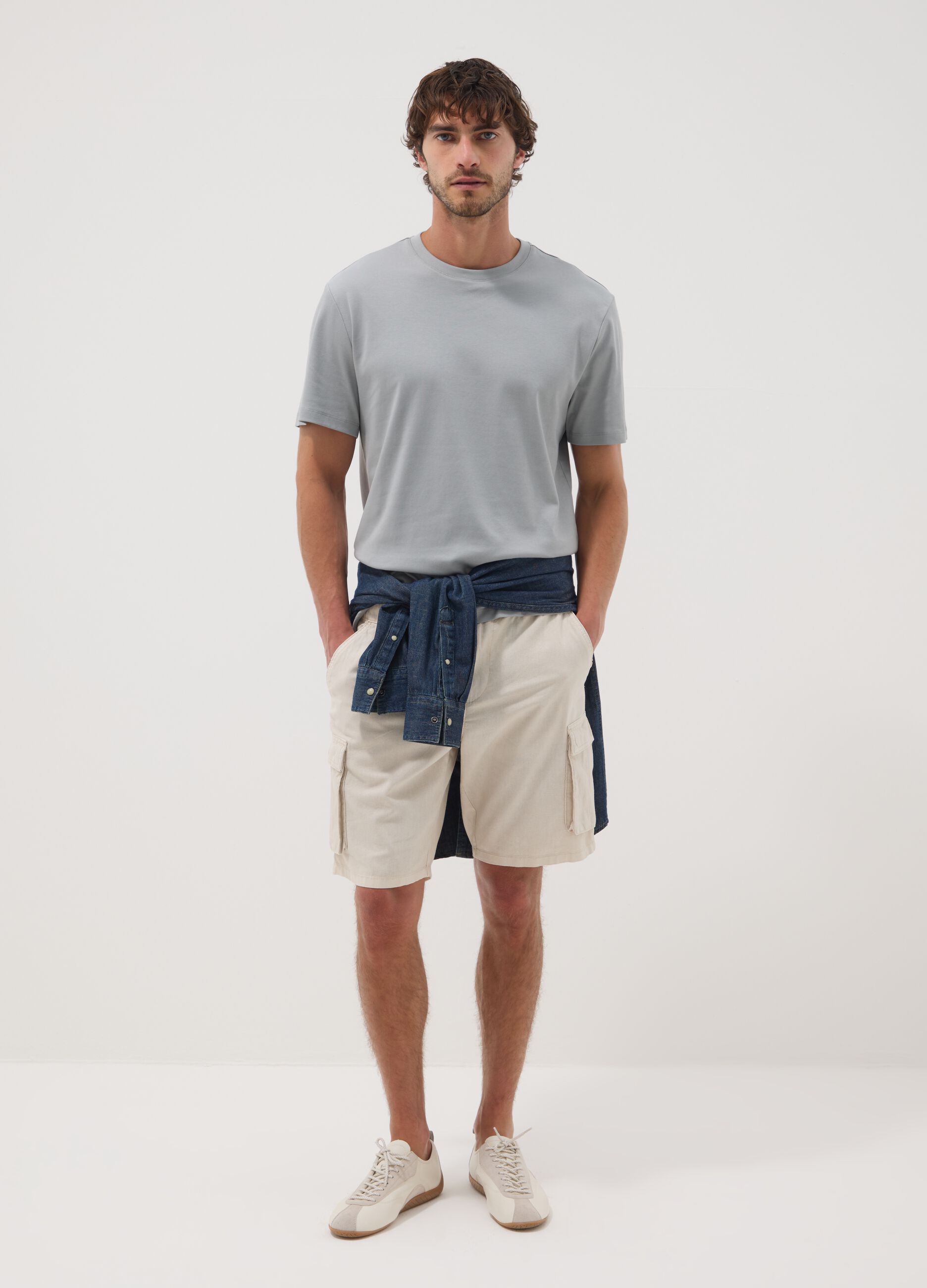 Light Blue Pure Cotton T-shirt