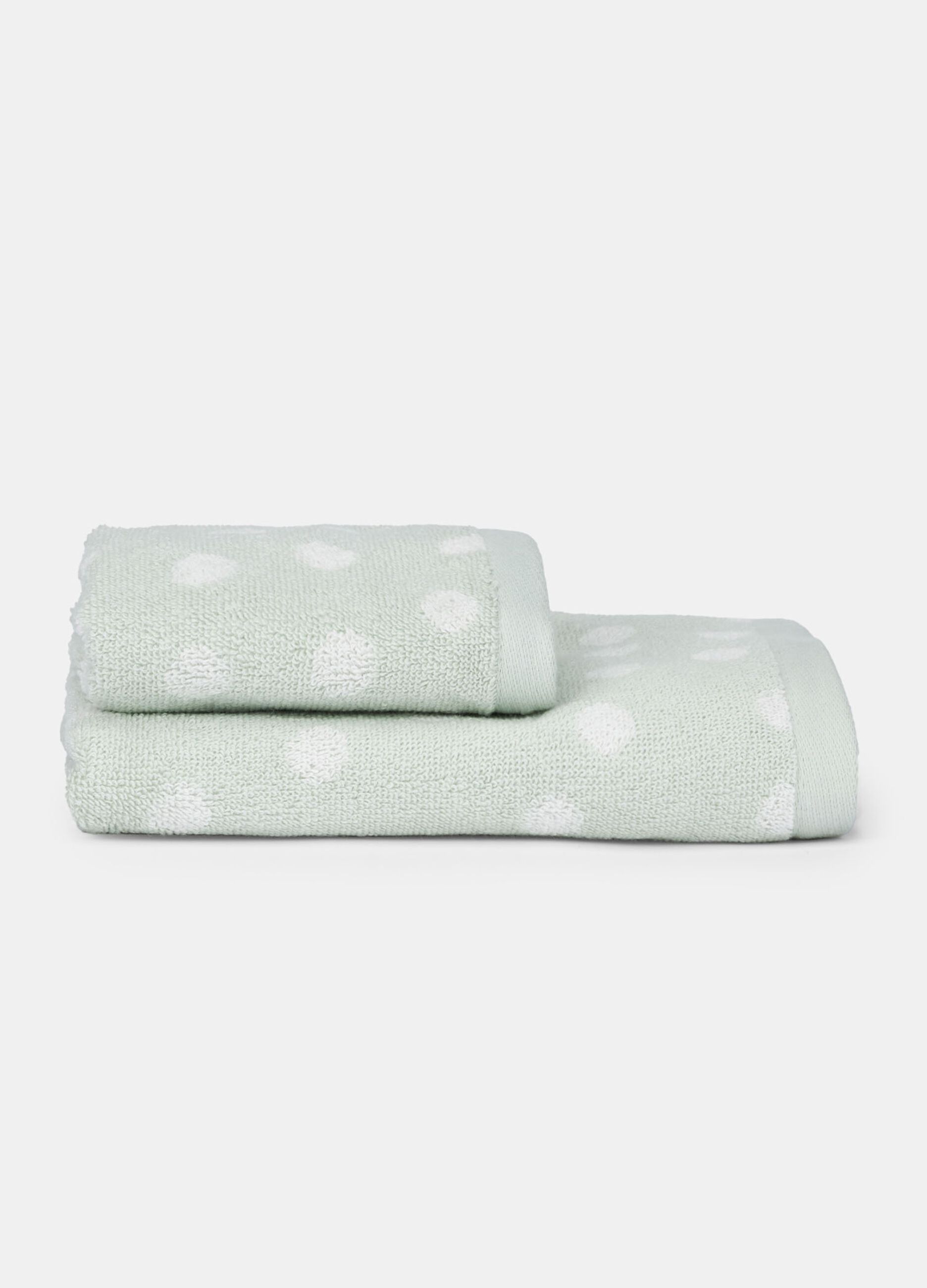 Asciugamano degli ospiti in puro cotone a pois