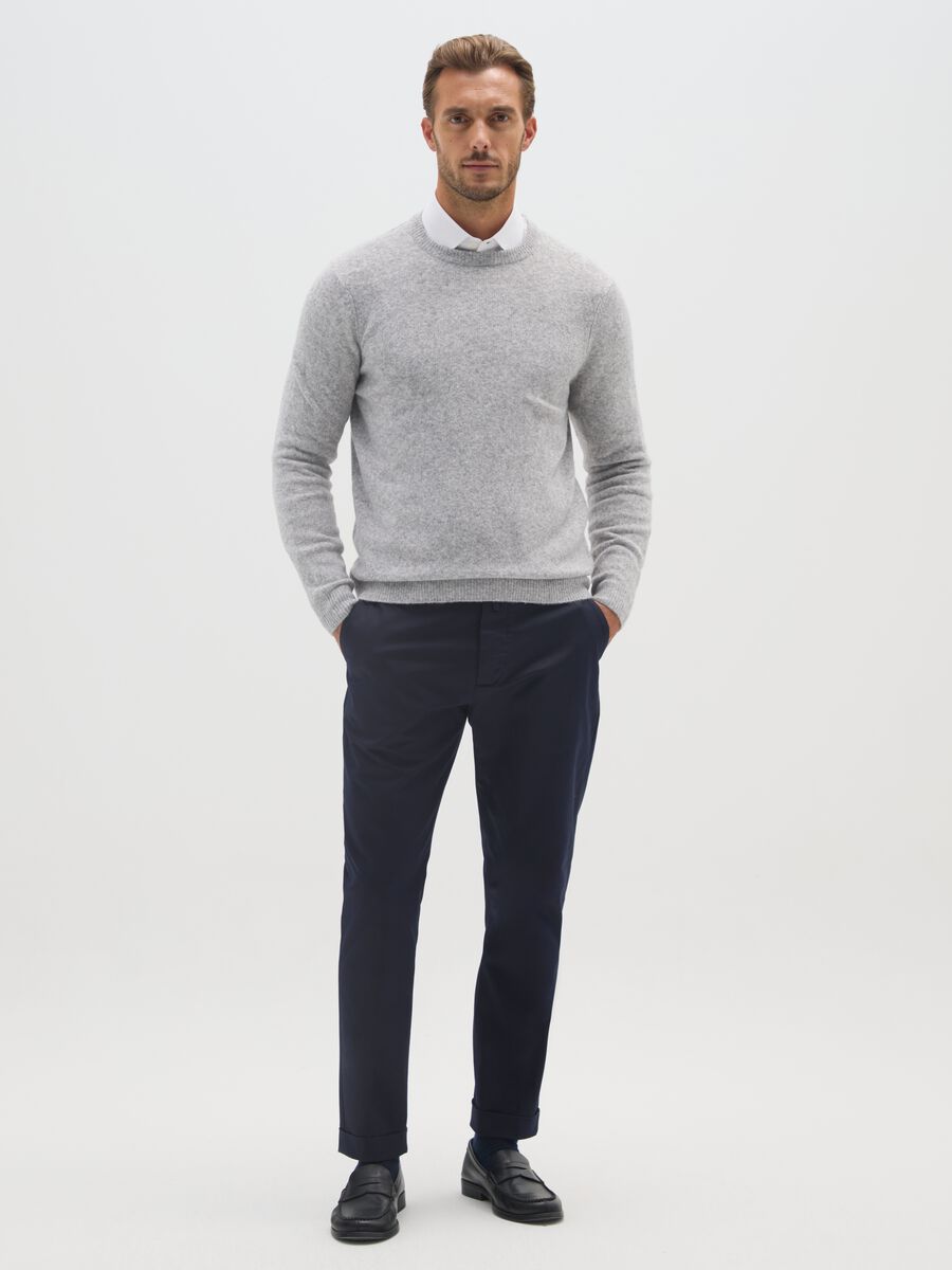 Grey Crew Neck Jumper Regular Fit_1