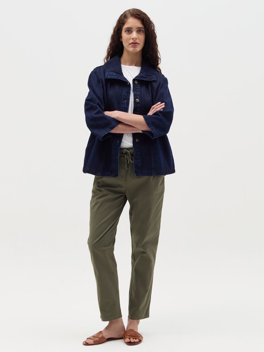 Stretch cotton jogger trousers_0