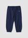 Navy blue pure cotton joggers_0