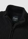 Half-Zip Ribbed Knit Black_5
