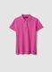 Pink short-sleeve pure cotton polo shirt, regular fit_4