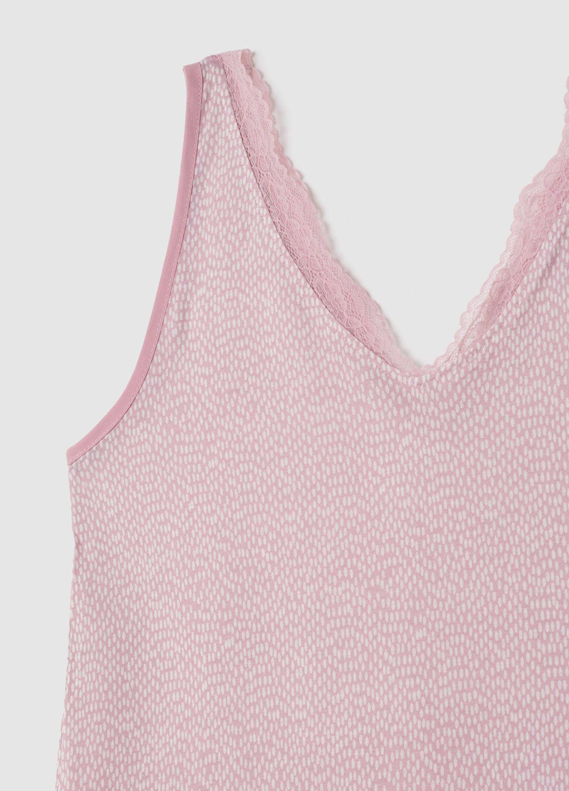 Camicia da notte rosa in puro viscosa 