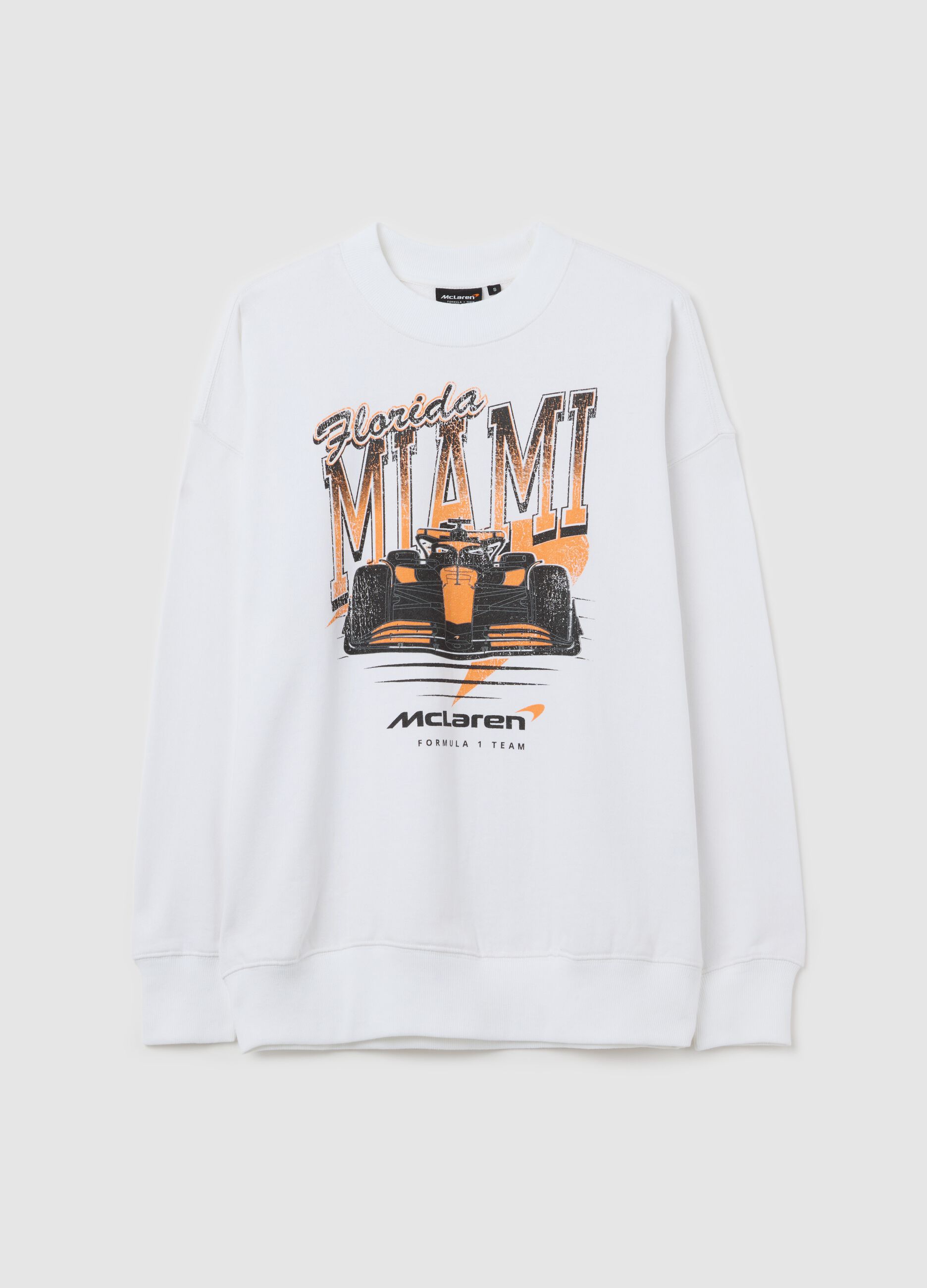 French terry sweatshirt with Mc Laren Formula 1 Team print