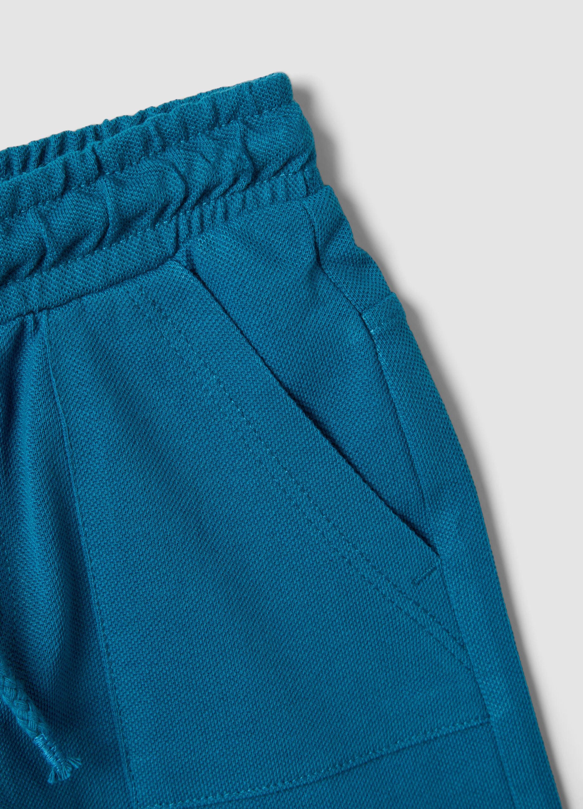 Blue Organic Cotton Shorts