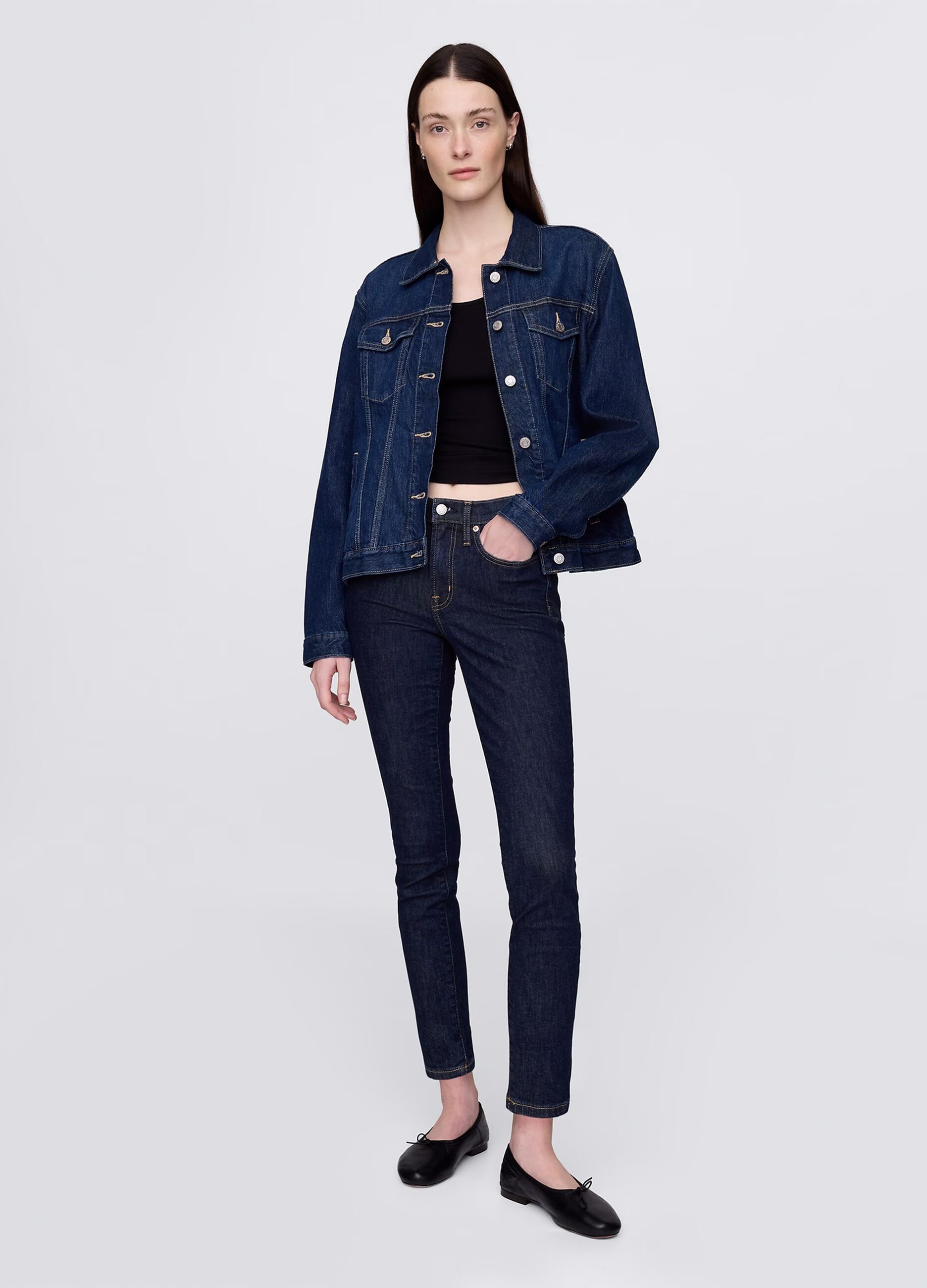 Mid-rise, skinny-fit jeans
