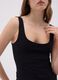 Women's black stretch cotton top_3