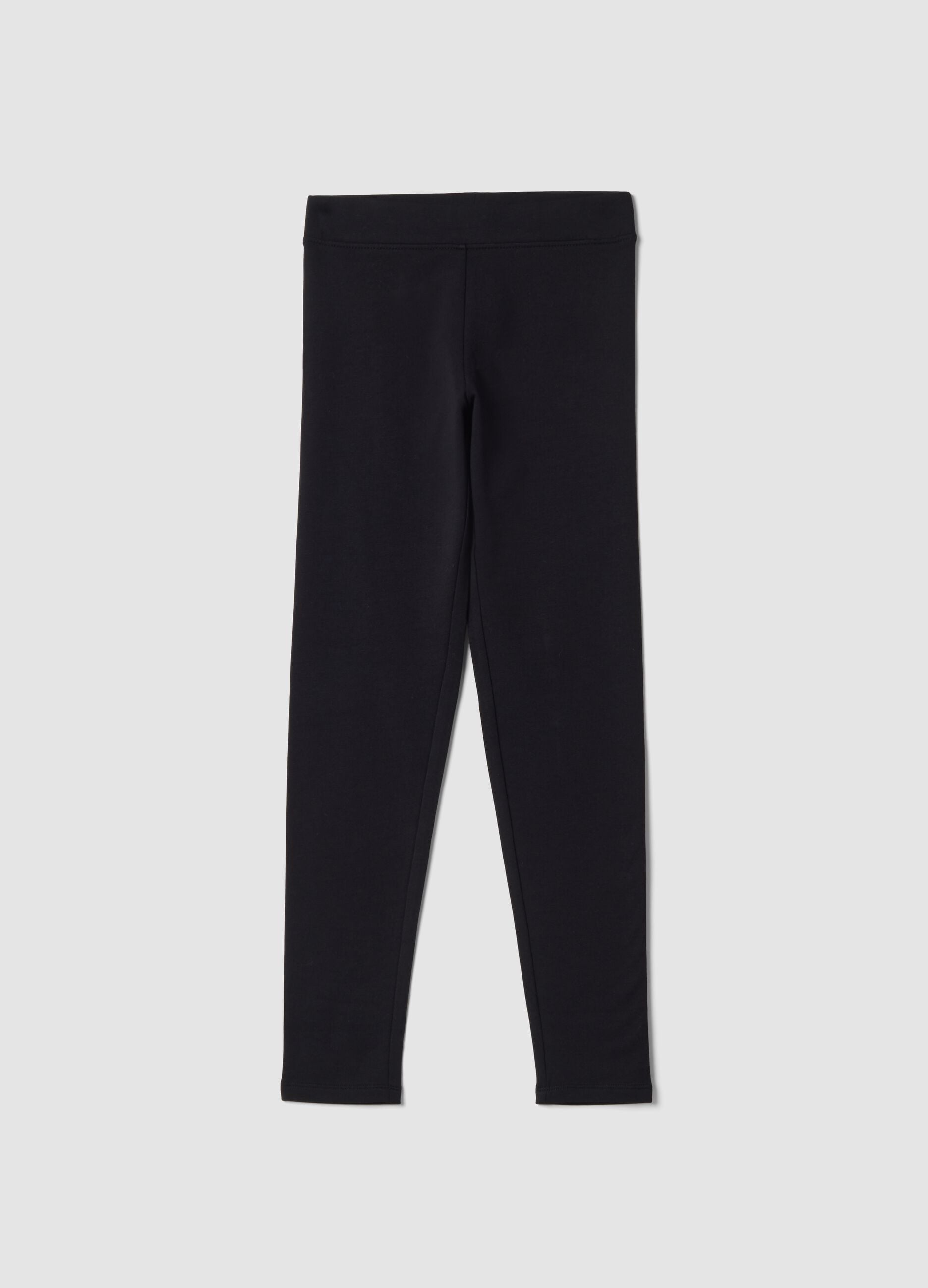 Leggings neri in cotone elasticizzato skinny fit