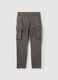 Stretch cotton twill cargo trousers_4