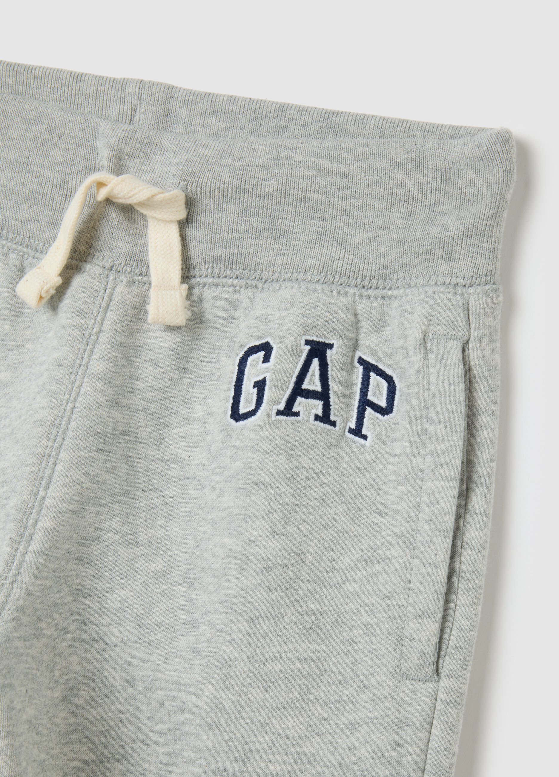 Fleece joggers with logo embroidery