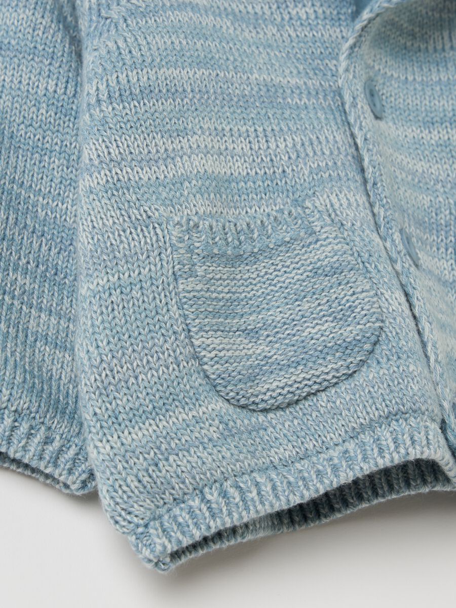 Mélange cotton jacket with hood_3