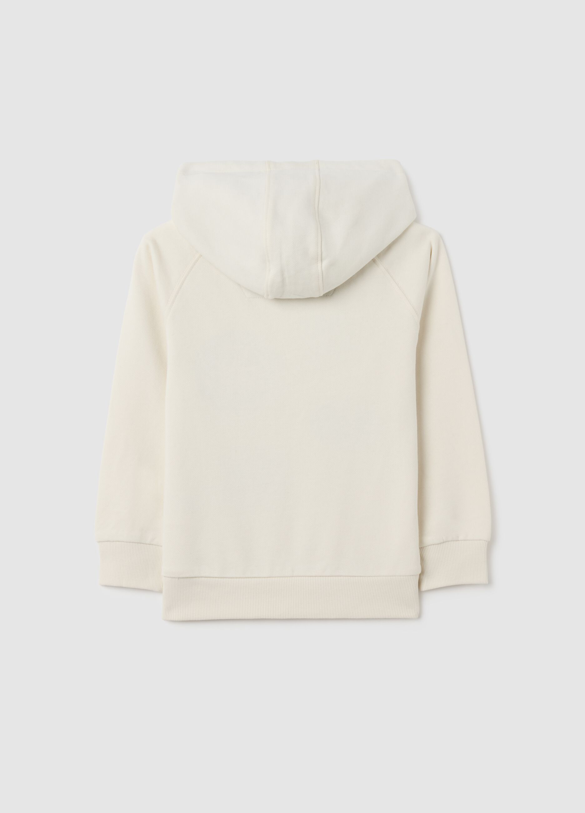 White Regular Fit Pure Cotton Kid's Sweatshirt