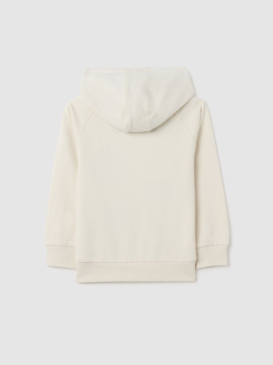 White Regular Fit Pure Cotton Kid's Sweatshirt_1