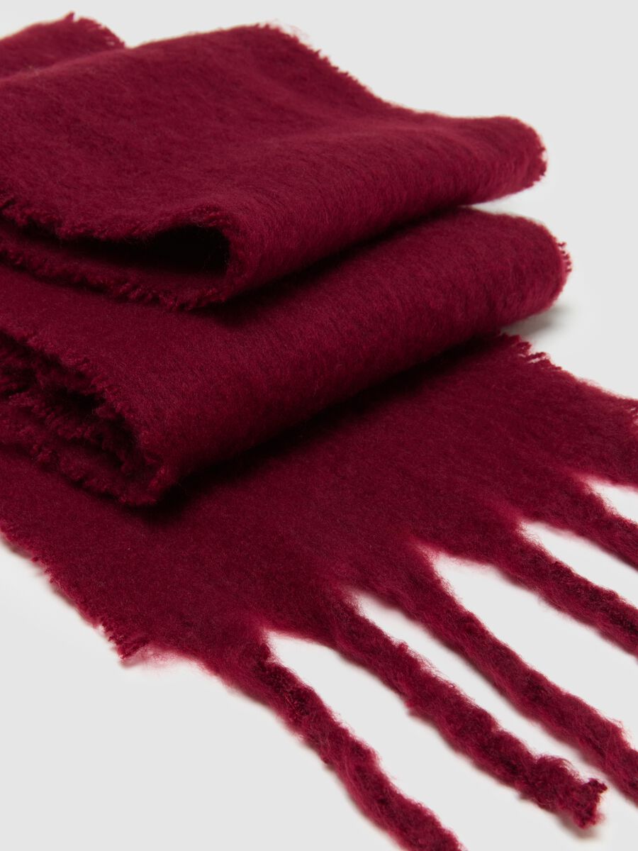 Red Scarf with Fringes_2