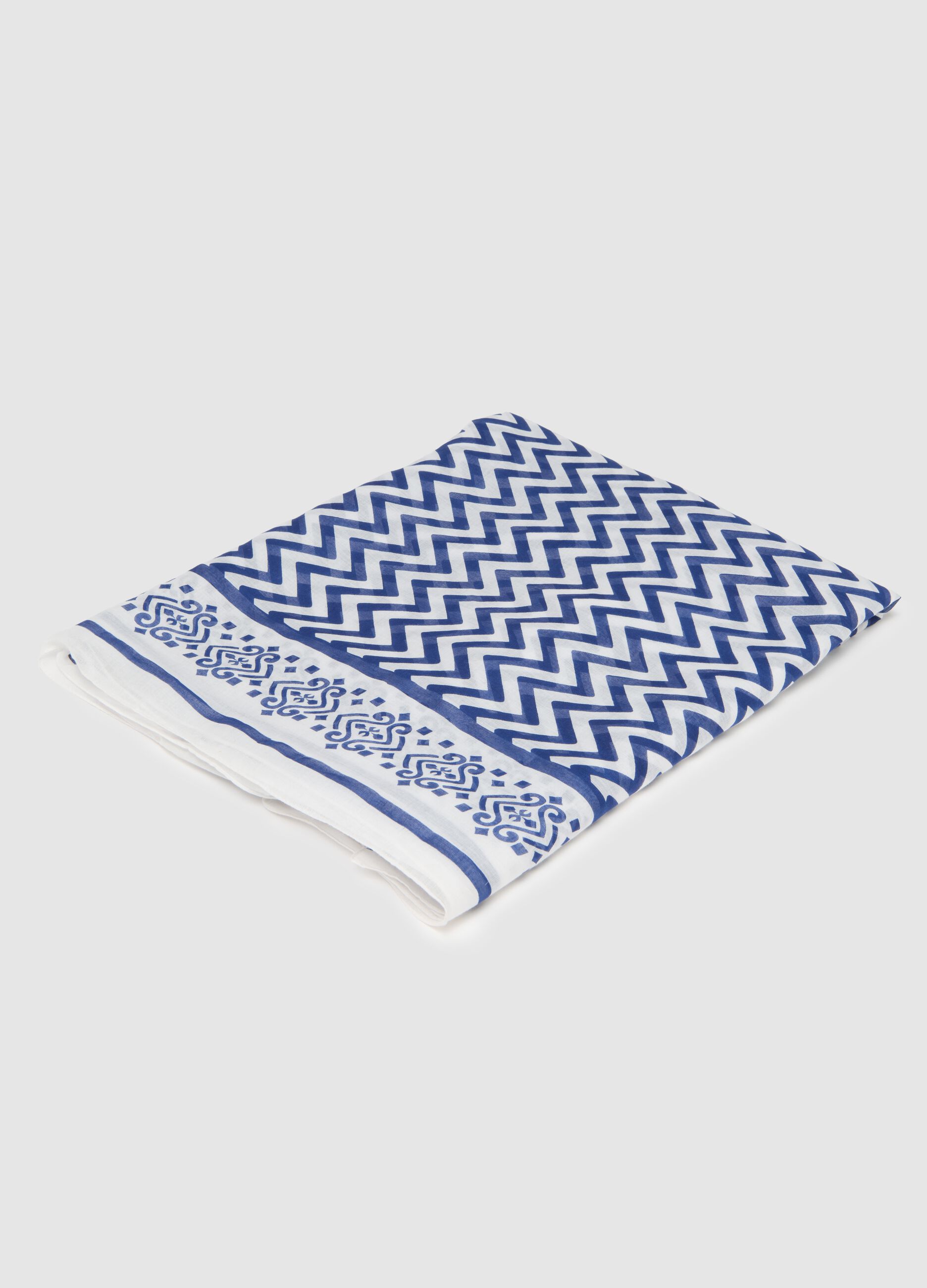 Women's multicolour pure cotton scarf