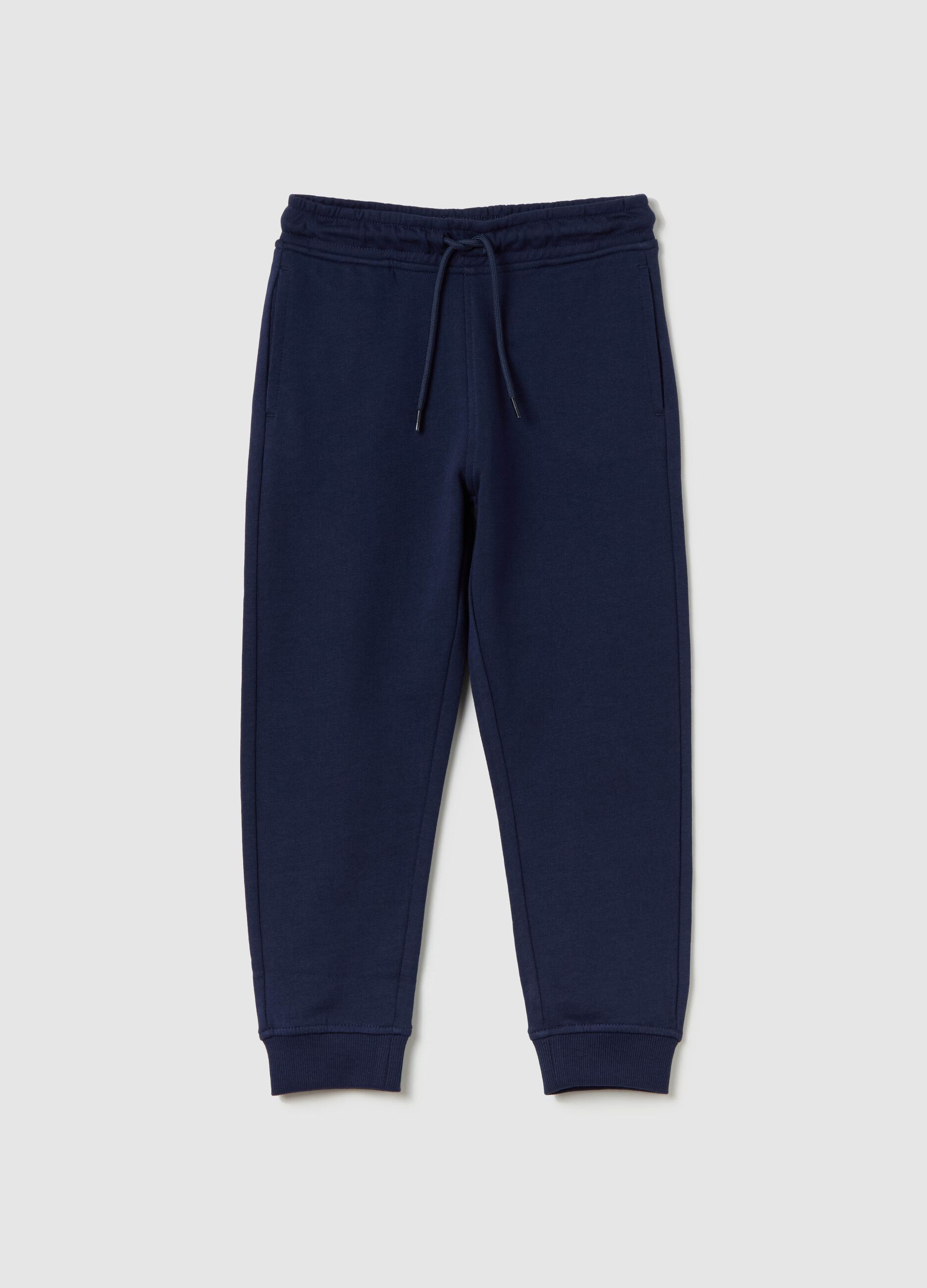 Cotton joggers with drawstring