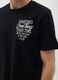 Regular fit black pure cotton T-shirt with motivational messages_2