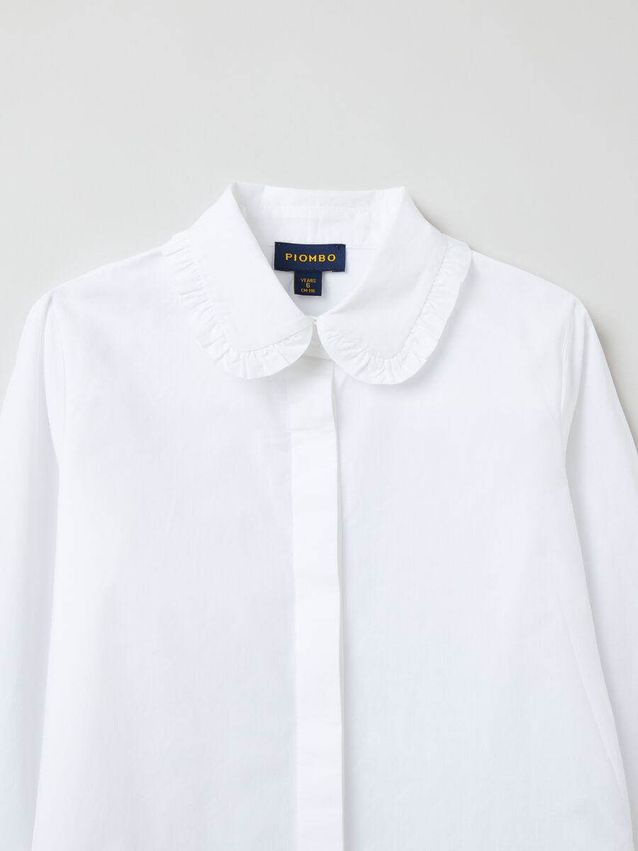 Camicia in cotone con rouches_5