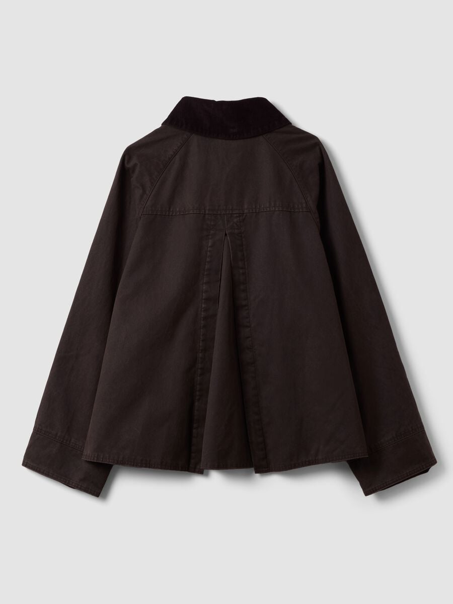 Brown cotton-blend parka with velvet collar_6