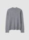 Grey viscose-blend jumper with ribbed high neck, regular fit_2