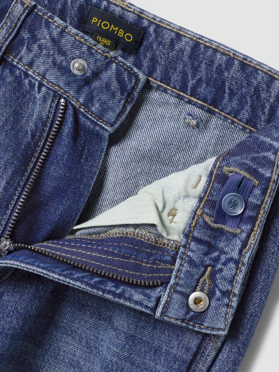Blue pure cotton relaxed-fit jeans_4