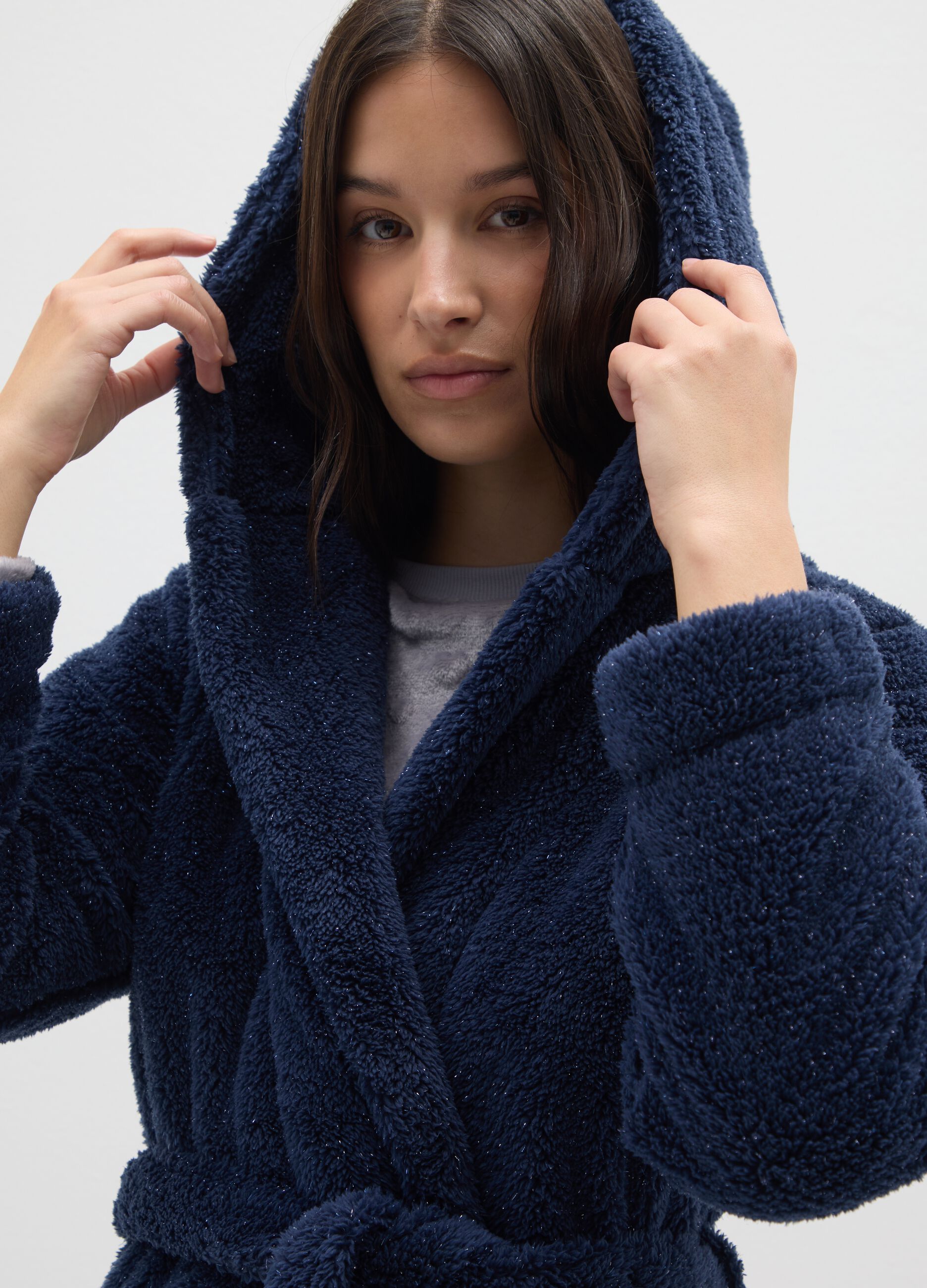Blue Coral Fleece Dressing Gown