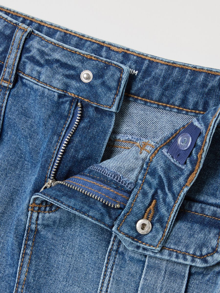 Denim miniskirt with pockets_2