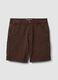 Brown pure cotton bermuda shorts_4