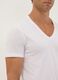 2-pack of white pure extra-fine cotton T-shirts with deep V-neck_2