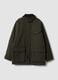 Green regular-fit jacket with zip and ribbed collar_0