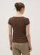 Brown stretch-fabric T-shirt_3