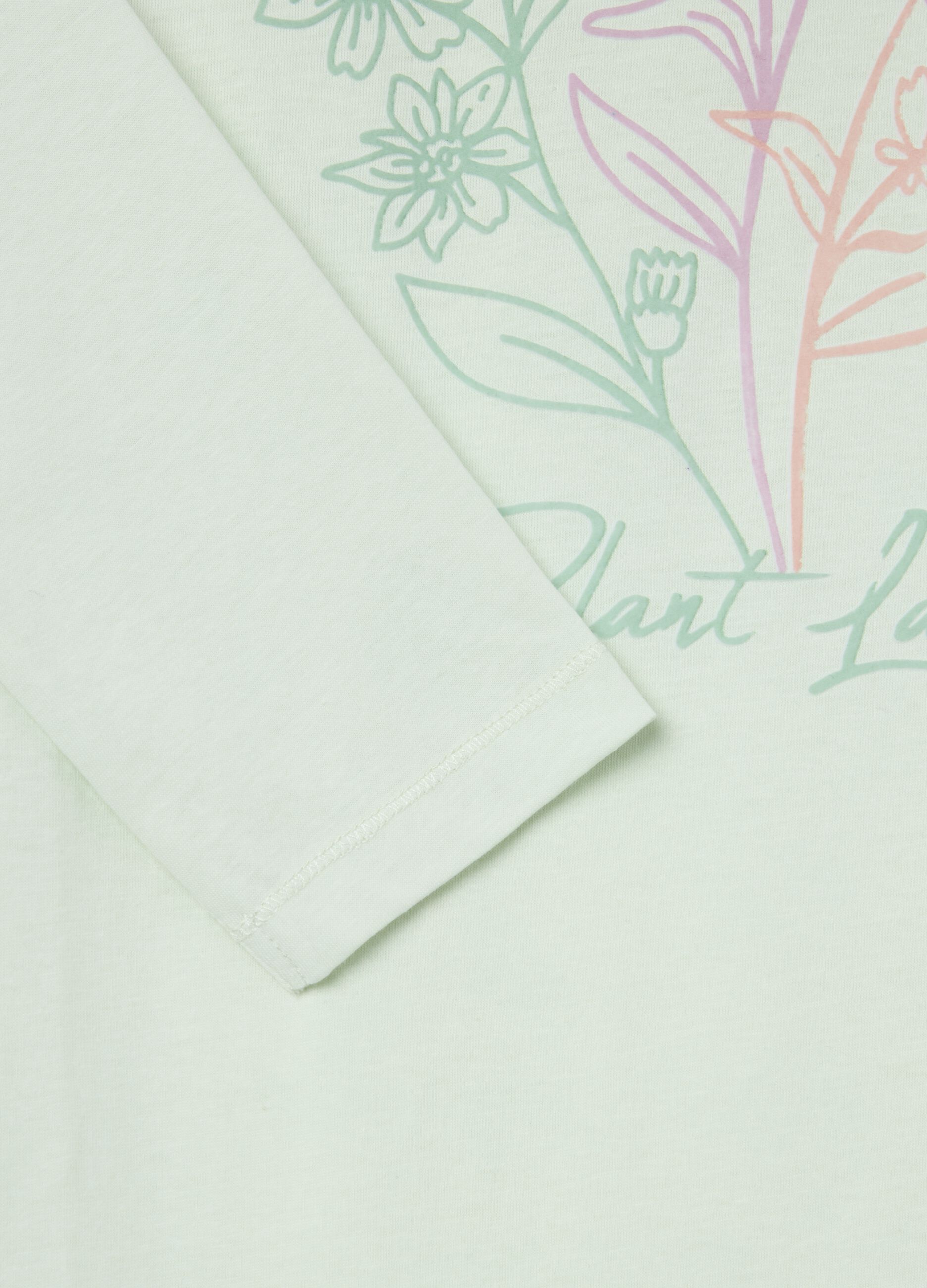 Camicia da notte in cotone stampa "Plant Lady"