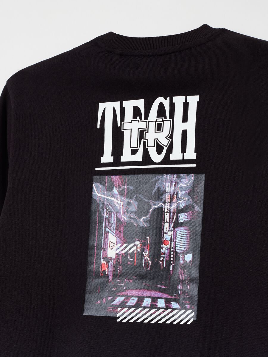 Felpa con stampa Techno Future_2