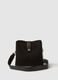 Black Shoulder Bag with Zip_0
