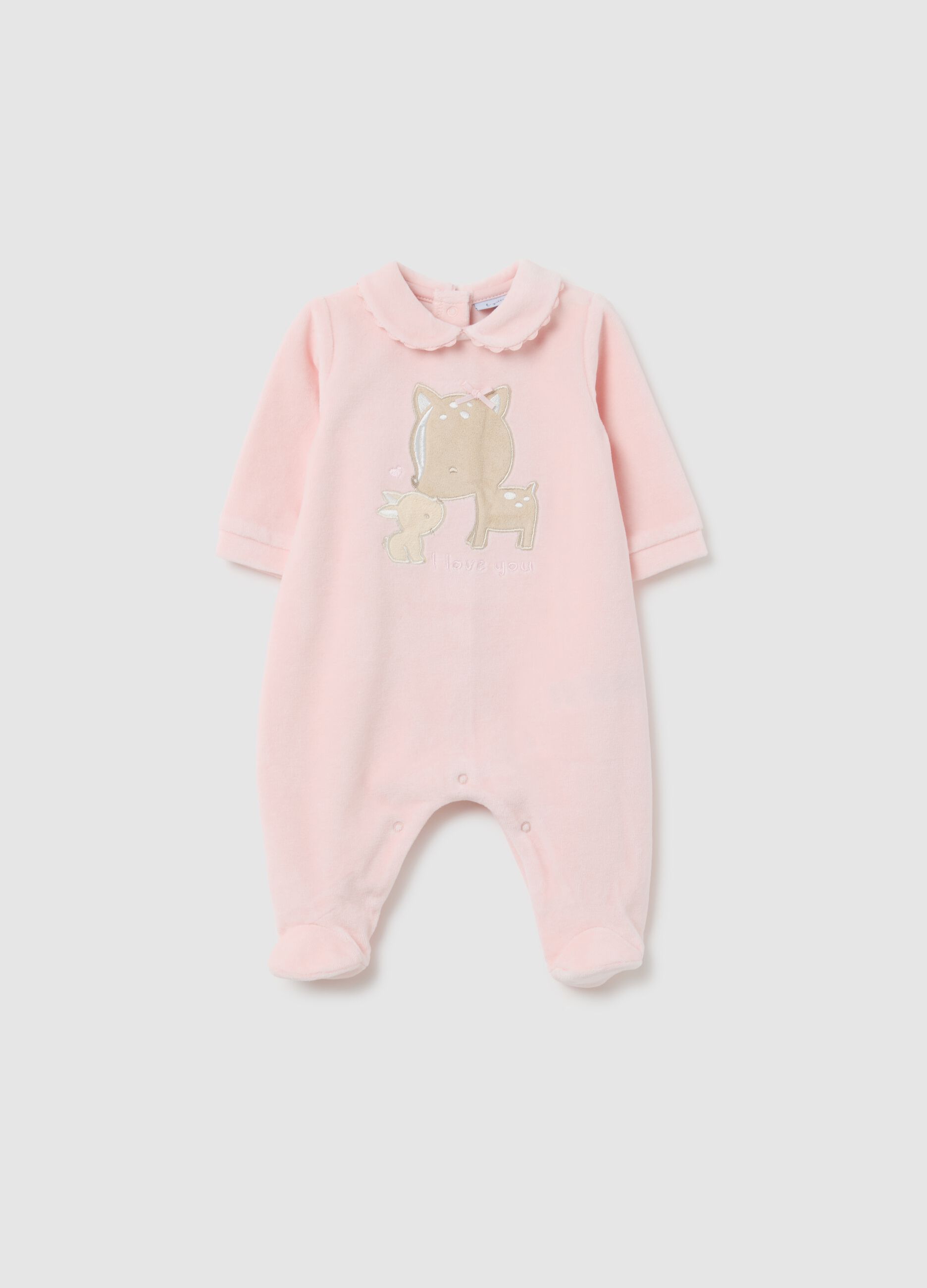 Tutina da neonata in misto cotone rosa