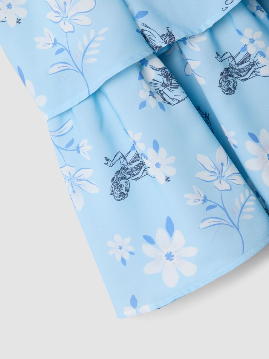 Light blue ruffle dress with floral print_2