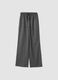 Jogger grigi in misto viscosa elasticizzata wide leg con fantasia_0