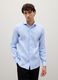 Slim fit blue cotton shirt_1
