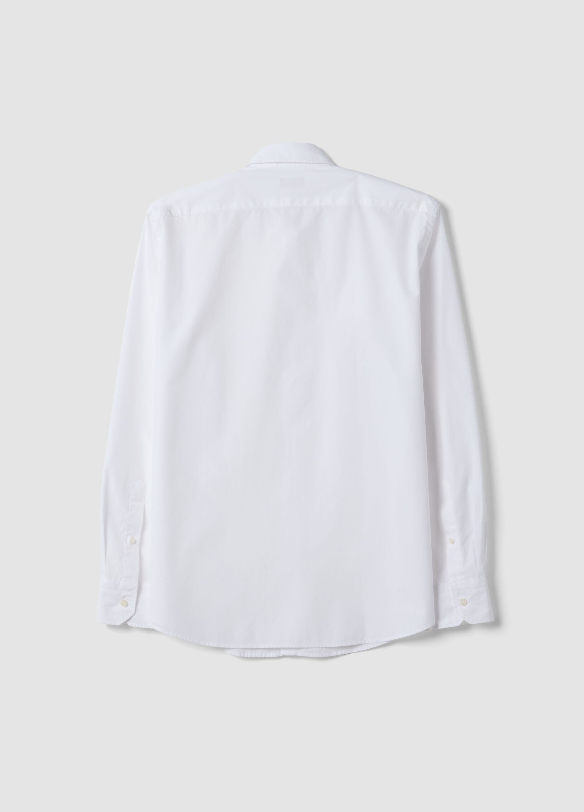White pure cotton shirt with classic collar